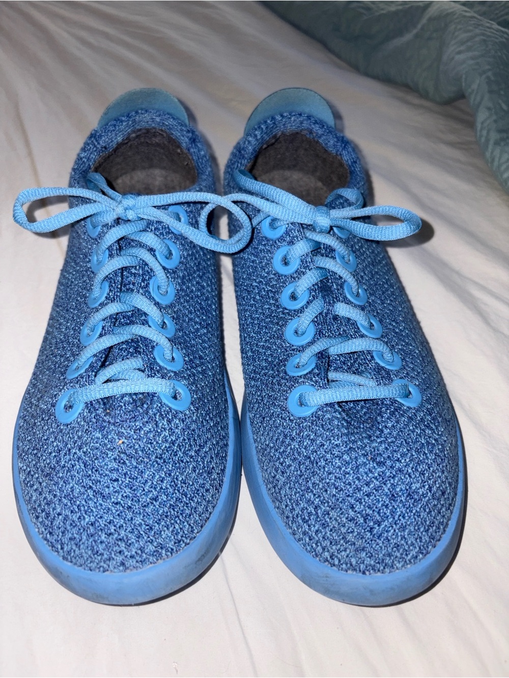 Allbirds Tree Piper Light Blue Knit Casual Sneakers , shoes